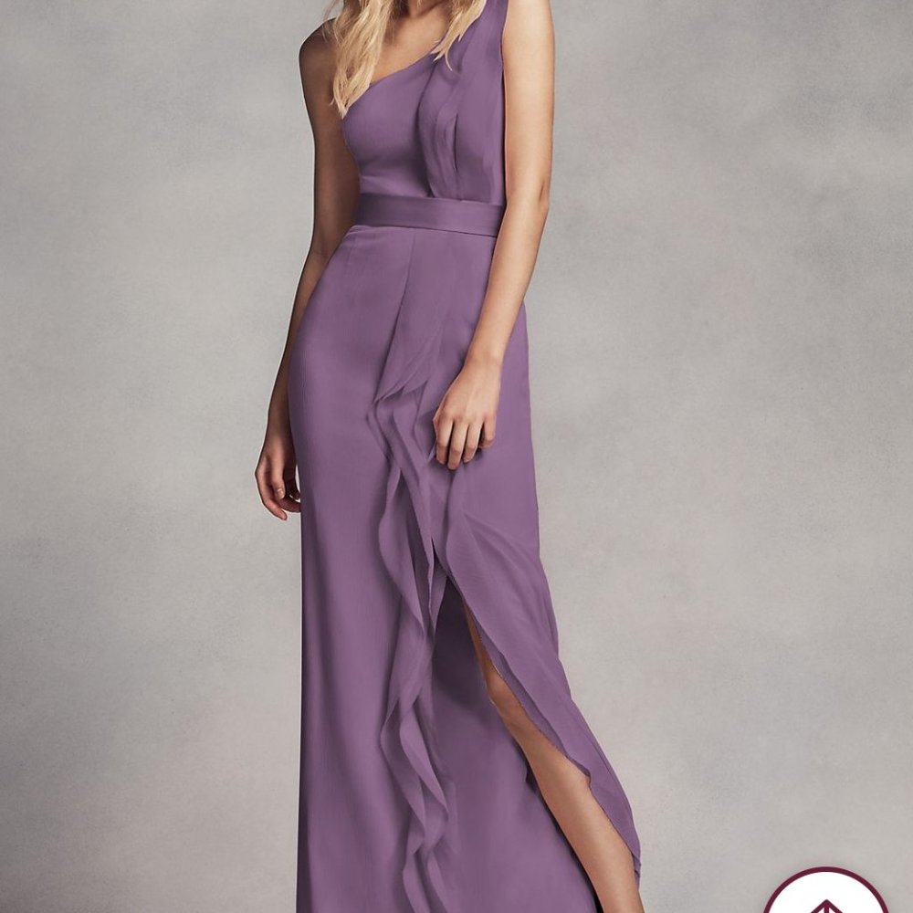 Vera Wang Long One Shoulder Bridesmaid Dress